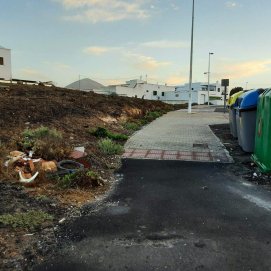 Uno de los solares en los que el Ayuntamiento de Tías ha intervenido. Foto: Ayuntamiento de Tías.
