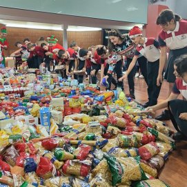Los kilos de alimentos recaudados en los centros escolares