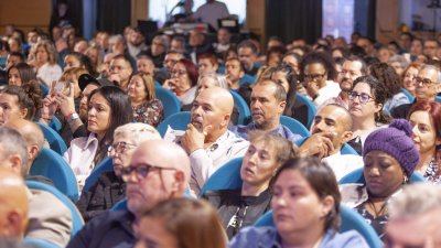 Manuela Carmena durante su visita a Lanzarote. 