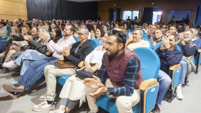 Manuela Carmena durante su visita a Lanzarote. 