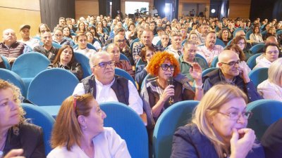 Manuela Carmena durante su visita a Lanzarote. 