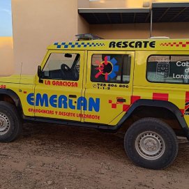 Vehículo de Emerlan en La Graciosa
