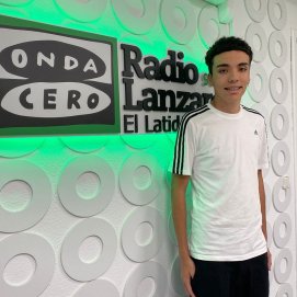 Joel Ascención durante la entrevista en Radio Lanzarote