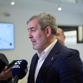 Fernando Clavijo durante la reunión CEOE, Antonio Garamendi