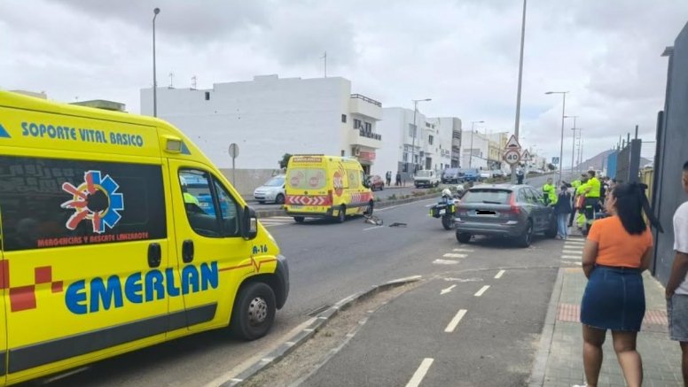 Atropello de una moto a un ciclista 