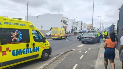 Atropello de una moto a un ciclista 