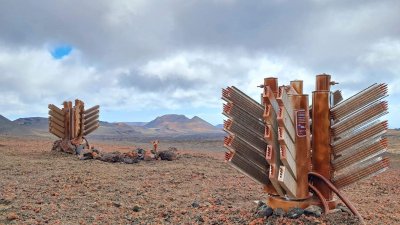 Instalaciones en Lanzarote y La Antártida. Fotos: Cedidas.