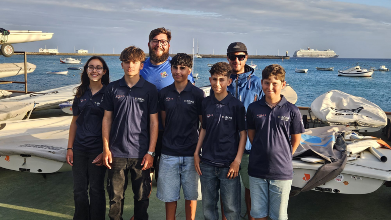 Equipo del RCNA en el Campeonato de Cantabria de Optimist