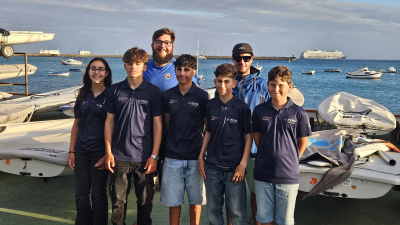 Equipo del RCNA en el Campeonato de Cantabria de Optimist