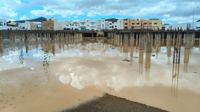 Arrecife sufre la peor parte de las lluvias 