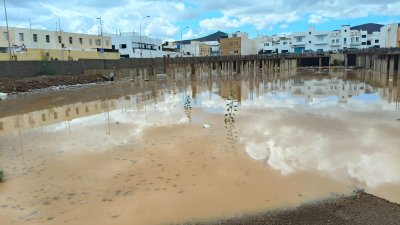 Arrecife sufre la peor parte de las lluvias 