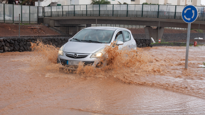 Inundaciones del pasado 12 de abril en Arrecife. Fotos: Juan Mateos.