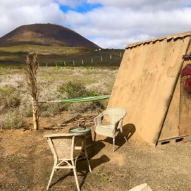 La cabaña ofertada en Airbnb