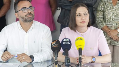 Rueda de prensa de Migdalia Machín y Echedey Eugenio. Fotos: Juan Mateos.