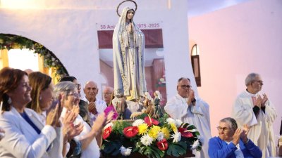 Procesión de la Virgen de Fátima en Muñique