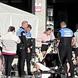El conductor de un patinete resulta herido tras accidentarse en Arrecife. Foto: La Voz de Lanzarote. 
