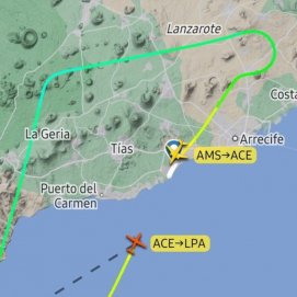 Vuelo que regresa a Lanzarote Imagen: Controladores aéreos 