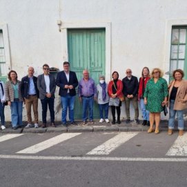 Visita del grupo de gobierno de San Bartolomé a la Molina Juan Armas