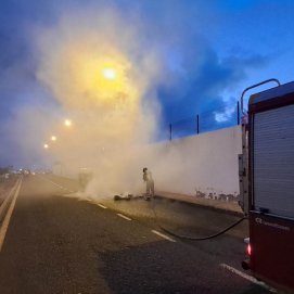 Incendio de contenedores en Arrecife