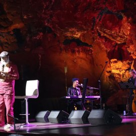 Pancho Céspedes en concierto en Los Jameos del Agua