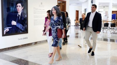 Ariagona González, Grupo socialista llegando al pleno.