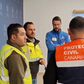 Sala de Coordinación del PEMU de Arrecife, en el edificio sede de la Policía Local. 