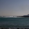 Oleaje en la central eléctrica de Lanzarote. Foto: Andrea Domínguez. 