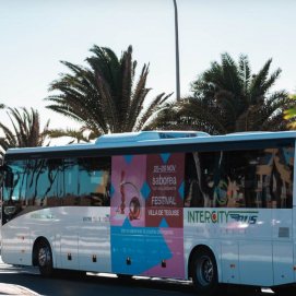 Guagua de Intercity Lanzarote. Transporte público interurbano. Imagen: Arrecife Bus