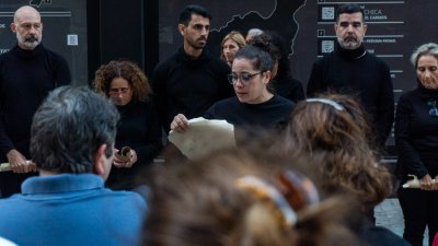 Teatralizado por la marina de Arrecife