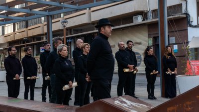 Teatralizado por la marina de Arrecife