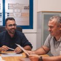 Jacobo Lemes, Councilor for Cleaning, together with Echedey Eugenio, head of contracting.
