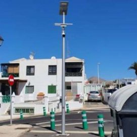 Cámara de videovigilancia en las compactadoras de residuos en Puerto del Carmen