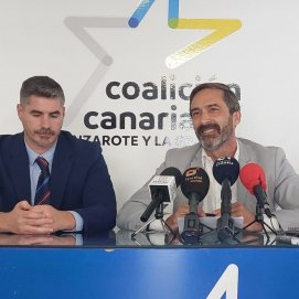 Pedro San Ginés durante la rueda de prensa ofrecida este viernes. Foto: Coalición Canaria.
