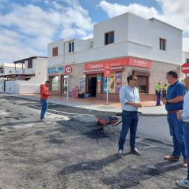 Las obras de la calle Mástil de Playa Honda