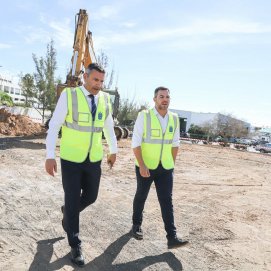 Visita a las obras del aparcamiento del Molina Orosa