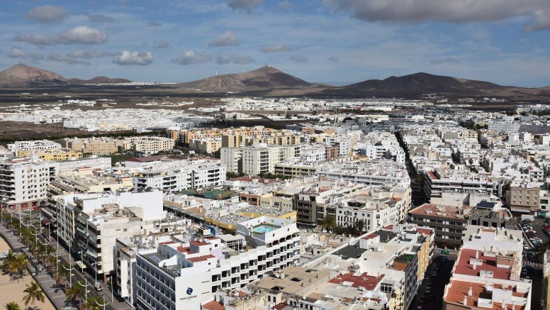 vista aerea de viviendas en arrecife