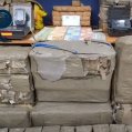 La droga incautada durante el operativo.