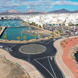 Imagen aérea del Charco de San Ginés y zona de Ginory