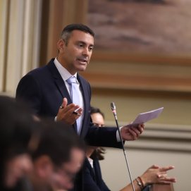  Oswaldo Betancort en el pleno del parlamento tratando las formaciones de dos técnicos