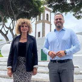 Yonathan de León y Eli Merino en Arrecife