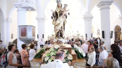 Procesión en honor a Nuestra Señora del Carmen de Teguise. Foto: La Voz