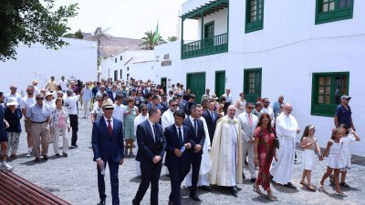 Procesión en honor a Nuestra Señora del Carmen de Teguise. Foto: La Voz