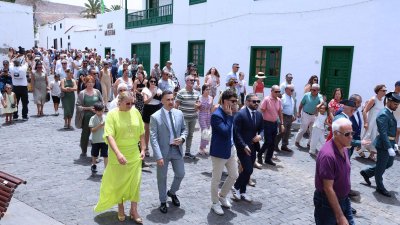Procesión en honor a Nuestra Señora del Carmen de Teguise. Foto: La Voz