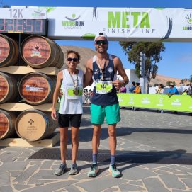 Aroa Merino y Tinguaro Quintero, ganadores de Lanzarote Wine Run 2024