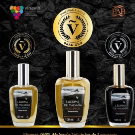 El vinagre Lágrimas de Malvasía de Lanzarote con su reconocimiento del Oro