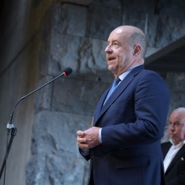 El presidente de la CCE, Pedro Ortega, en un acto institucional