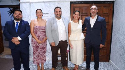 Pregón de las fiestas de San Bartolomé. Fotos: La Voz.