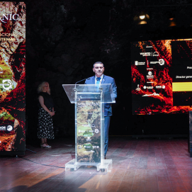 El presidente del Cabildo Insular, Oswaldo Betancort, durante su discurso inaugural