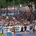Manifestación contra el turismo de masas en Palma de Mallorca el pasado mayo. Foto: RTVE. 