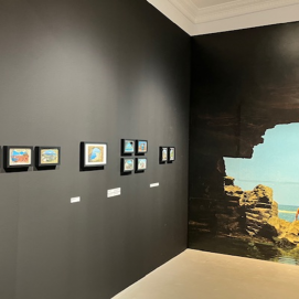 Uno de los rincones de la exposición 'Diálogo de postales'